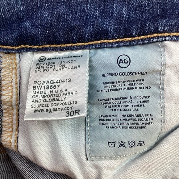 Adriano Goldschmied Legging Skinny Jeans Distressed Raw Hem Womens 30R - Picture 10 of 12